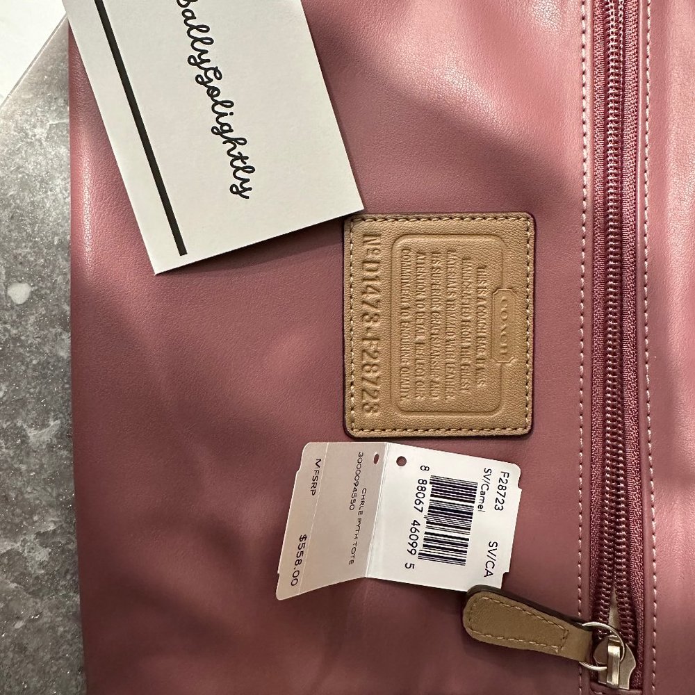Coach Charlie Embossed Python Leather Tote - Picture 9 of 16
